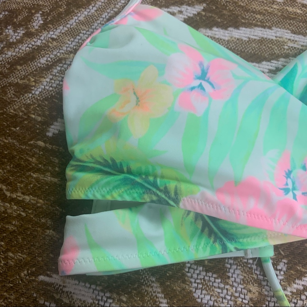 PINK Botanical Floral Tropic Swim Top - Picture 3 of 7